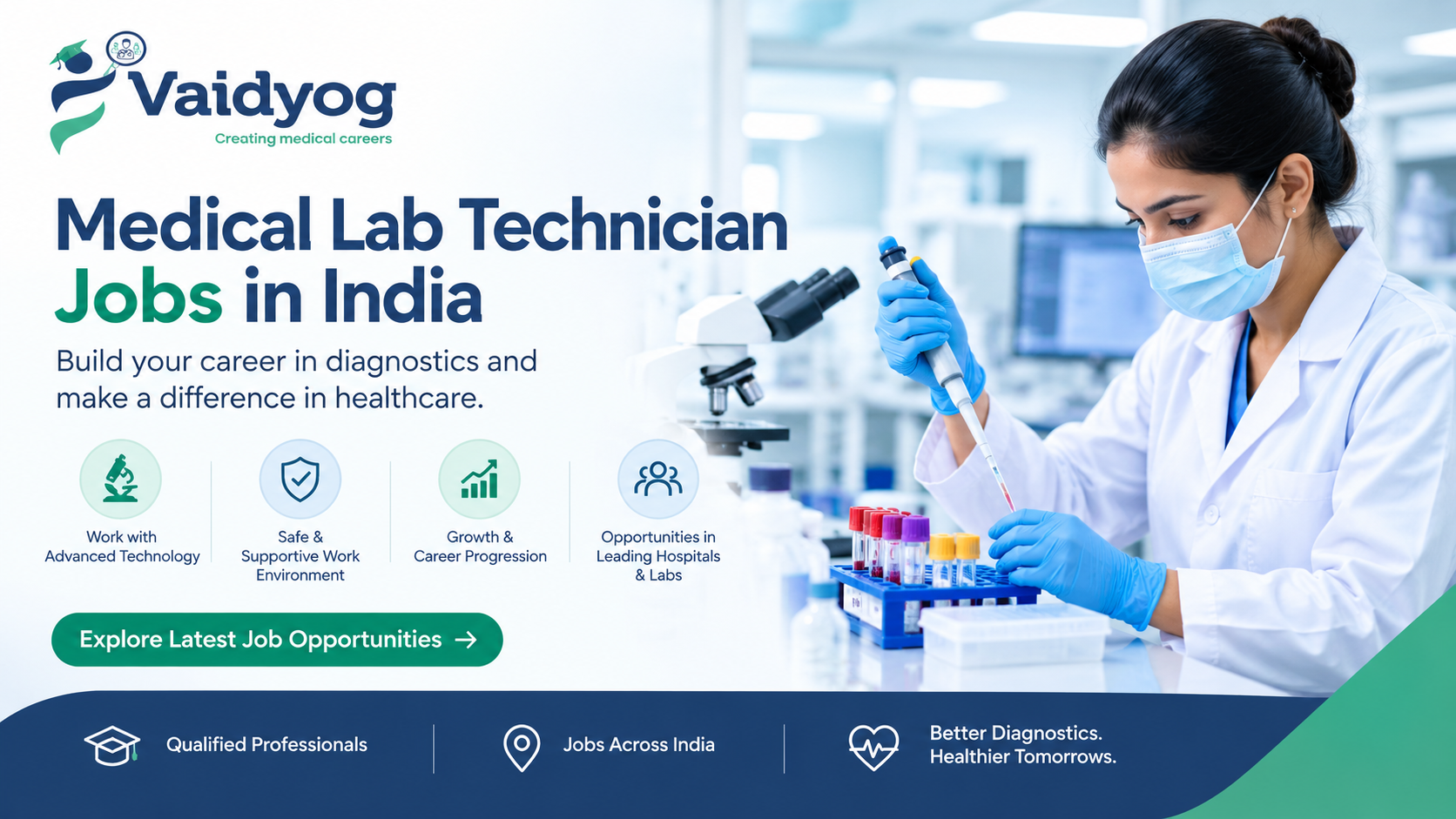 Medical Lab Technician Jobs in India: Career Opportunities, Salary, Skills & Growth Prospects with Vaidyog